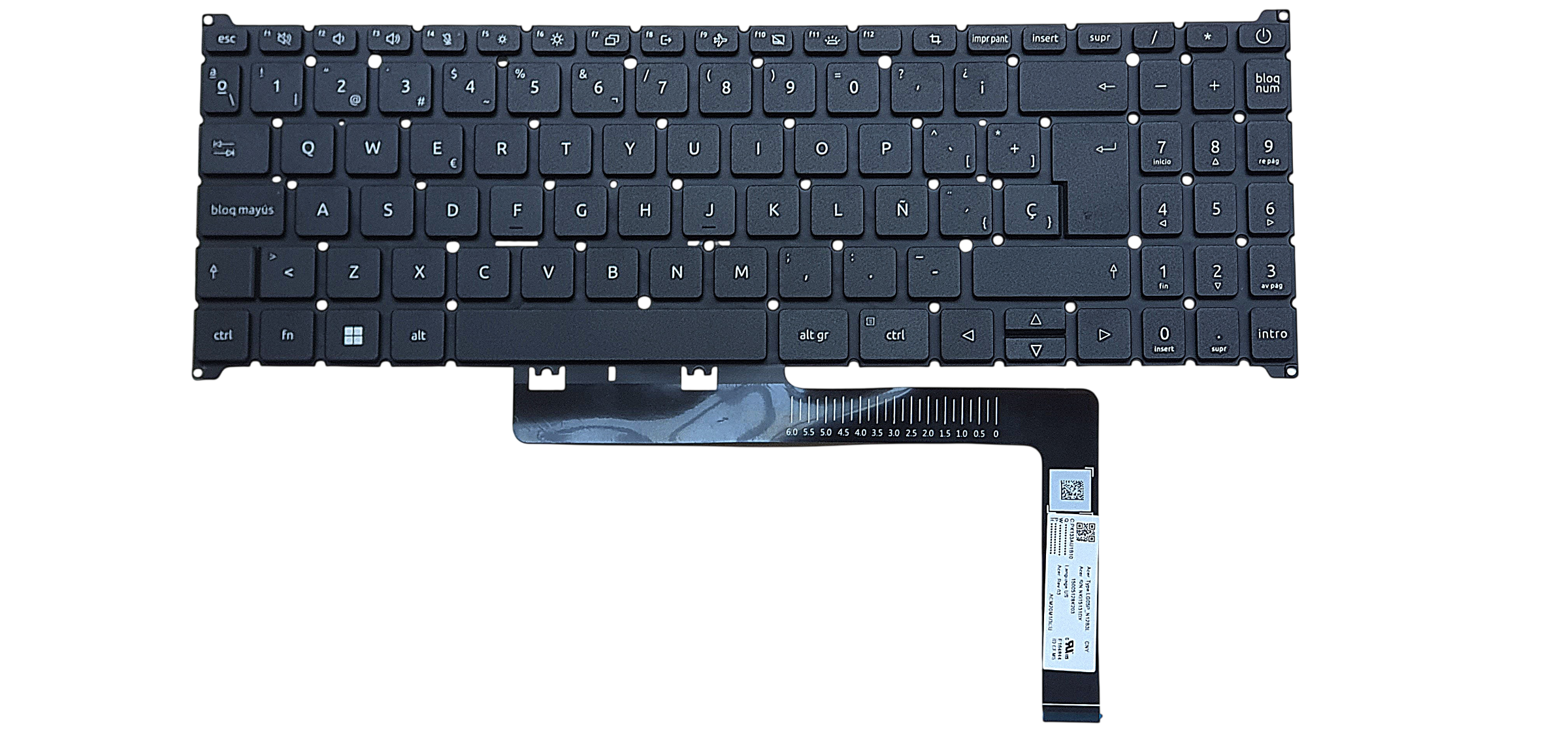 TECLADO ACER ASPIRE 3 A315-24 A315-24P N23C3 A315-59 A315-59G N22C6 ASPIRE 5 A515-47 ORIGINAL SP NUEVO