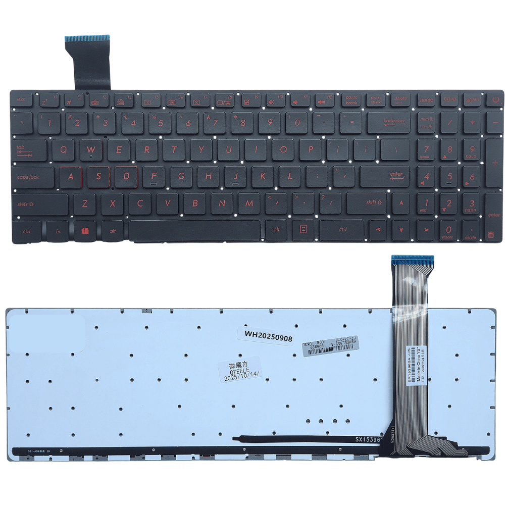 TECLADO ASUS ROG GL552 GL552J GL552JX GL752 GL752V GL551 G771 ZX50 RETROILUMINADO INGLES ORIGINAL