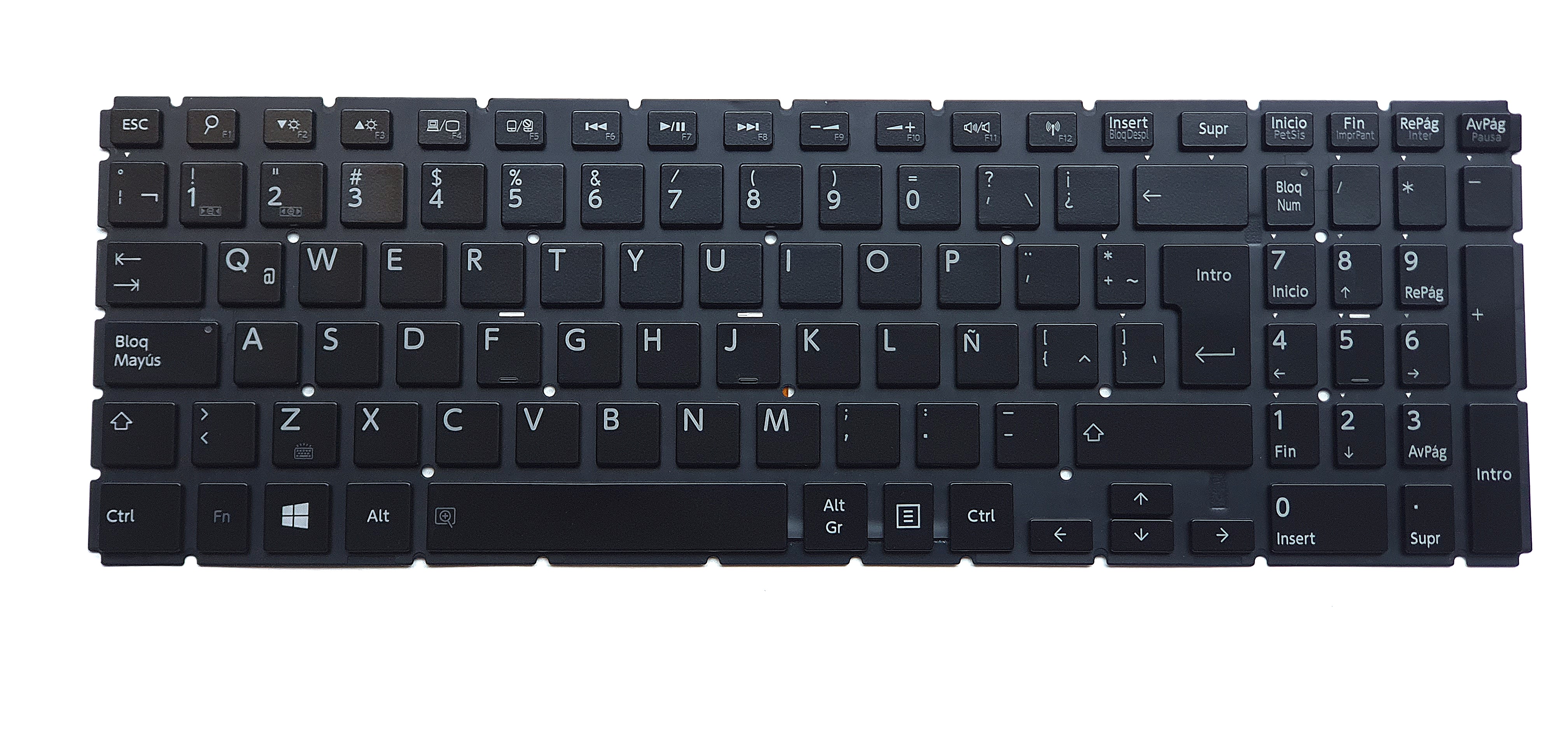 TECLADO PARA LAPTOP TOSHIBA RADIUS P55 P55w-B S55-B5292 S55-B5268 S55-B5157 S55-C - ORIGINAL - ILUMINADO - ESPAÑOL