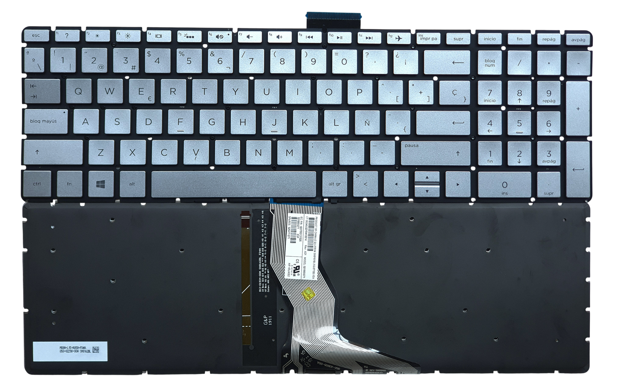 TECLADO PARA LAPTOP HP 15-BS 15-CW 15-BP 15-CB 15-EF 15-CC 15-CK 15-BR 15-BW 15-CD 15-CU 17-AE - ORIGINAL